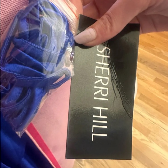 Sherri Hill Blue Prom Dress - Picture 3 of 5